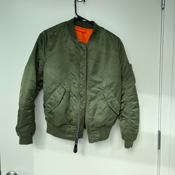 Alpha Industries Jackets & Coats Sage Green Bomber Jacket Alpha